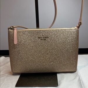 Kate Spade Joeley Gold Glitter Crossbody Bag